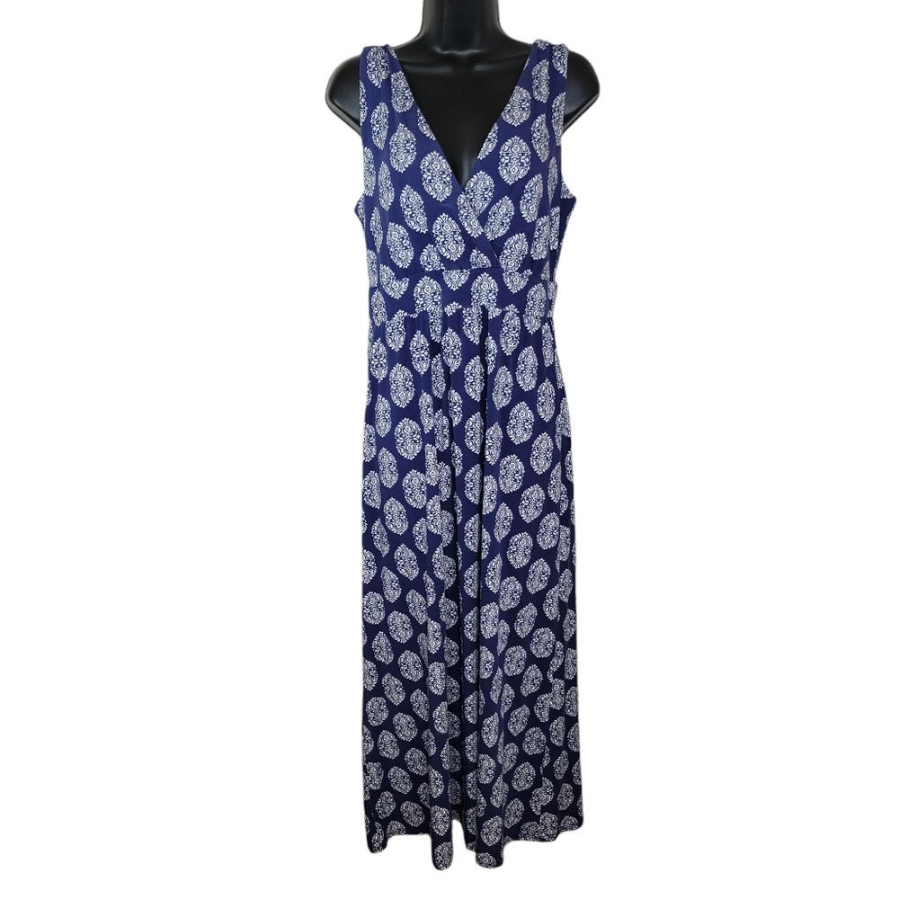 Garnet Hill Empire Medallion Print Maxi Dress Size 8P 8 Petite
